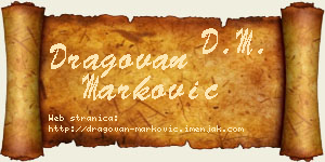 Dragovan Marković vizit kartica